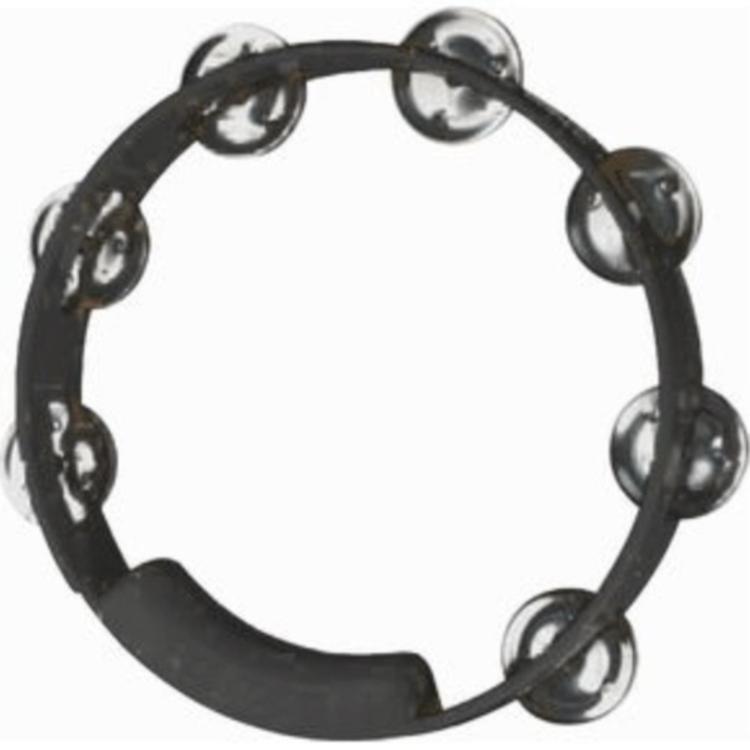 RHYTHM TECH - True Colours Black 8 Inch Headless Tambourine  ABS Rim