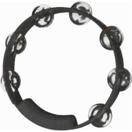 RHYTHM TECH - True Colours Black 8 Inch Headless Tambourine  ABS Rim
