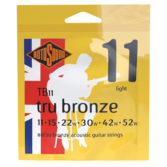 Rotosound Tru Bronze Acoustic Guitar String Set 11-52 [RTB11]