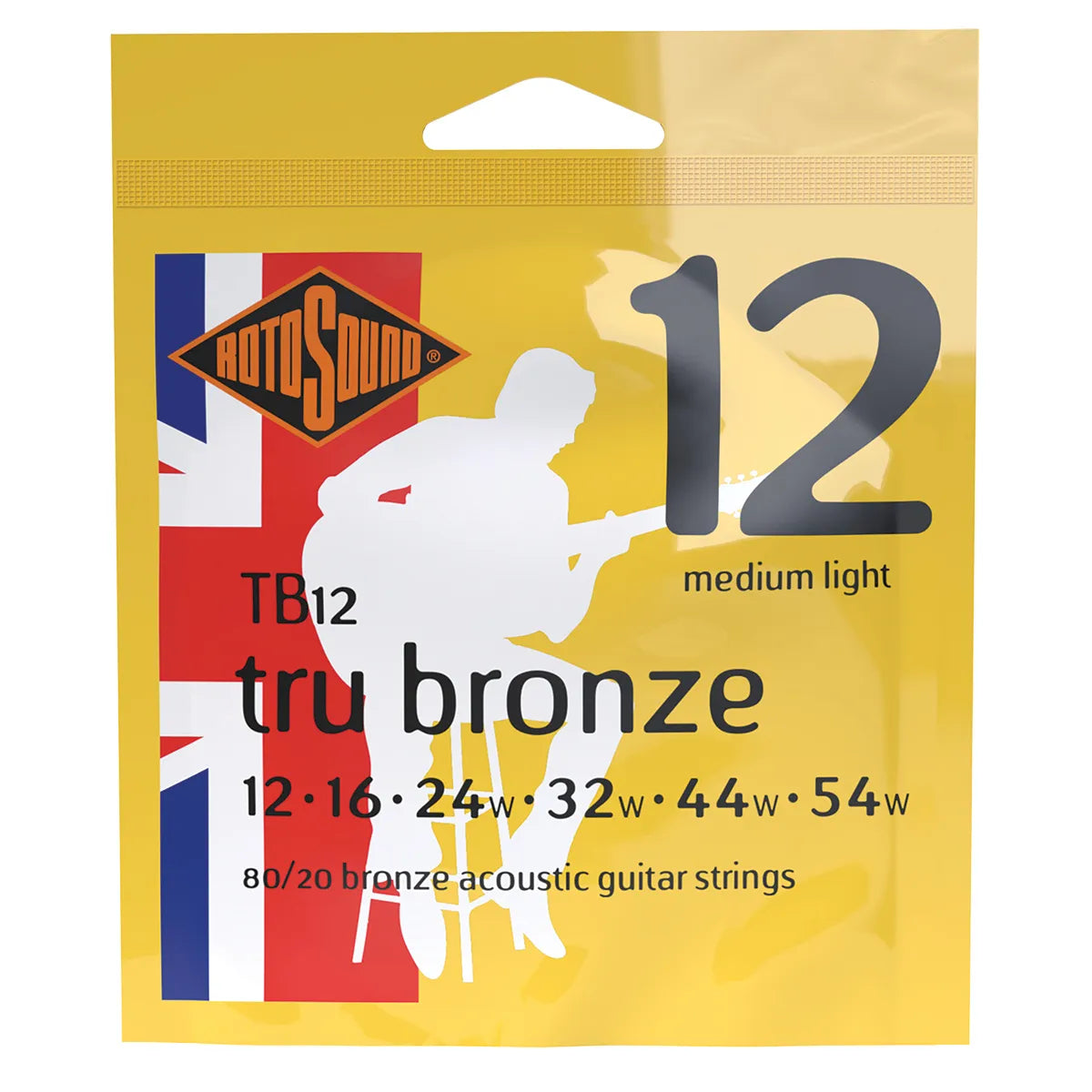 Rotosound Tru Bronze Acoustic Guitar String Set 12-54 [RTB12]