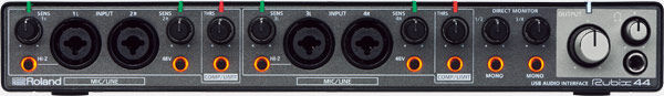 ROLAND Rubix44 USB Audio Interface - 4x4 Channels, MIDI Support, 24-bit/192kHz, Compact & Affordable for Musicians & Producers