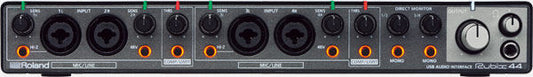 ROLAND Rubix44 USB Audio Interface - 4x4 Channels, MIDI Support, 24-bit/192kHz, Compact & Affordable for Musicians & Producers