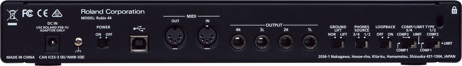 ROLAND Rubix44 USB Audio Interface - 4x4 Channels, MIDI Support, 24-bit/192kHz, Compact & Affordable for Musicians & Producers — view 3