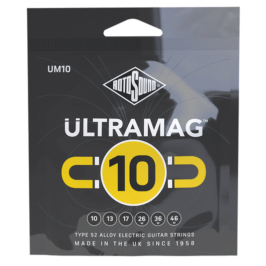 Rotosound Ultramag Electric Guitar Strings Set 10-46 [RUM10] Type 52 Alloy, High Energy, Corrosion Resistant, Made in UK