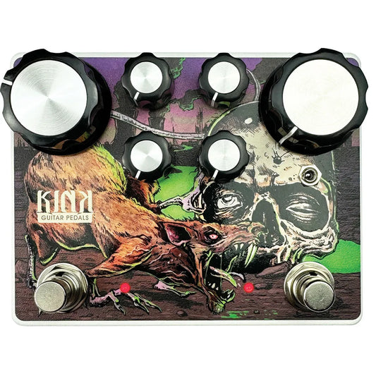 Kink Russian Plague Fuzz Distortion Pedal with Turbo Rat and Civil War Muff Circuits
