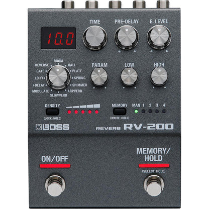 BOSS RV-200 Reverb Pedal - 12 Versatile Reverb Types, Compact 200 Series Design, Includes Arpverb for Ambient Soundscapes — view 7