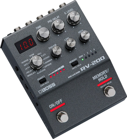 BOSS RV-200 Reverb Pedal - 12 Versatile Reverb Types, Compact 200 Series Design, Includes Arpverb for Ambient Soundscapes — view 3