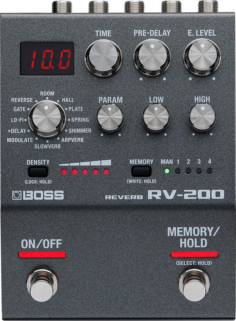 BOSS RV-200 Reverb Pedal - 12 Versatile Reverb Types, Compact 200 Series Design, Includes Arpverb for Ambient Soundscapes — view 2
