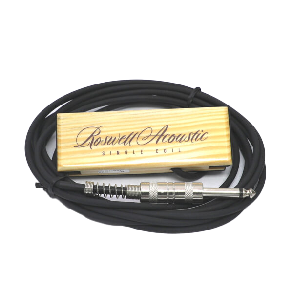 AMS Roswell Acoustic Guitar Pickup with 12" cable, easy-mount soundhole design, no tools needed, for balanced acoustic sound