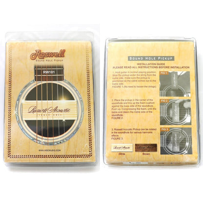 AMS Roswell Acoustic Guitar Pickup with 12" cable, easy-mount soundhole design, no tools needed, for balanced acoustic sound — view 2