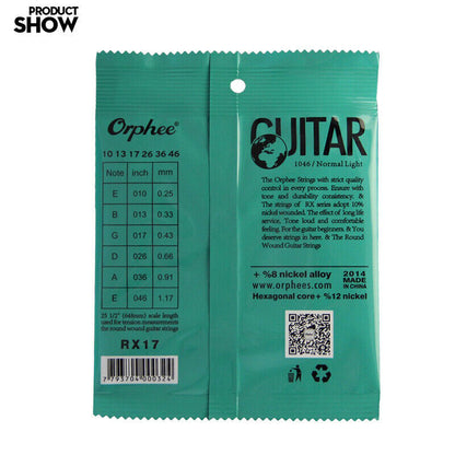 10x Orphee RX17 Professional Electric Guitar Strings (.010-.046) — view 2