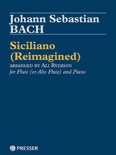 Bach Siciliano Reimagined for Flute & Piano - C Flute & Alto Flute Parts - Jazz Adaptation