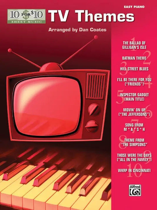 10 for 10 Sheet Music: TV Themes for Easy Piano