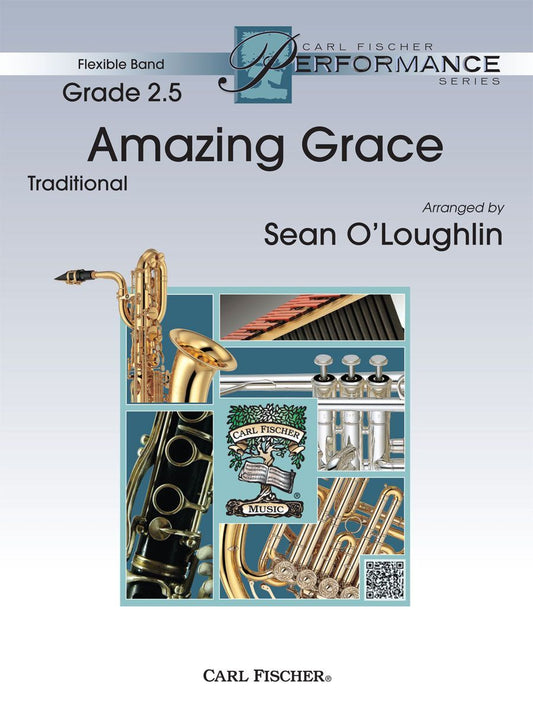 Amazing Grace by Sean O'Loughlin - Concert Band Sheet Music Score/Parts