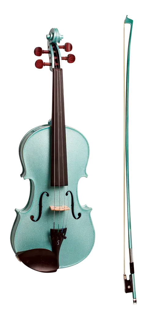 Stentor 4/4 Harlequin Series Violin in Metallic Light Blue
