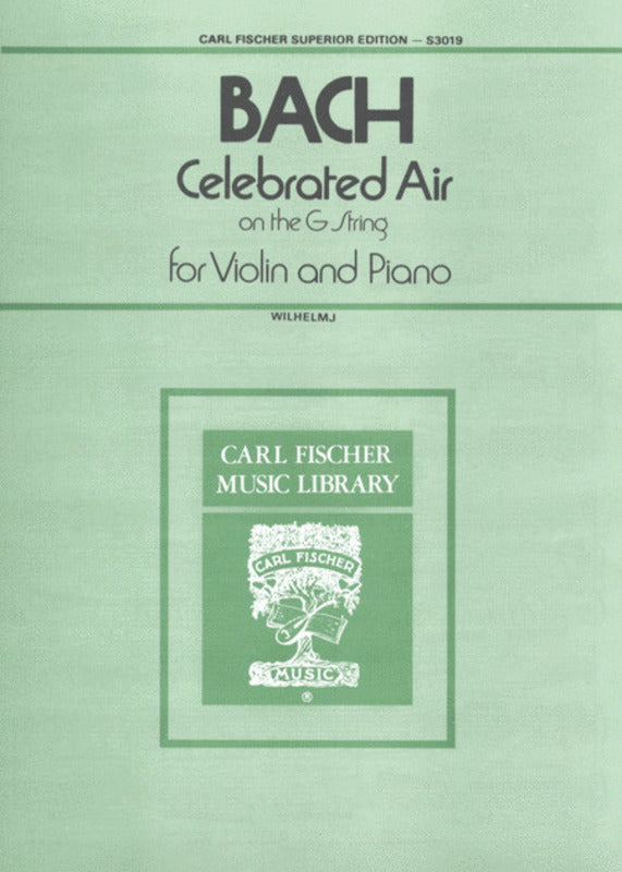 Air On The G String Arr Wilhelmj Perlman Violin Piano