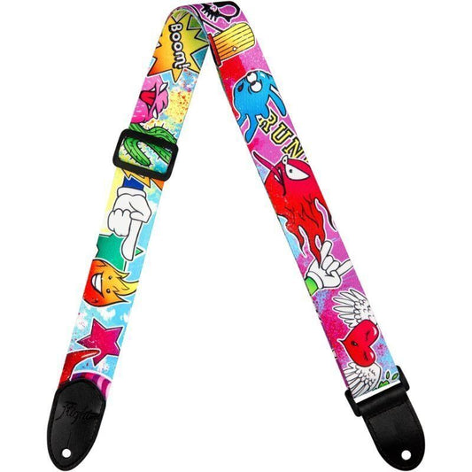 Flight S35 Wow Polyester Ukulele Strap with Adjustable Length and Leather Ends