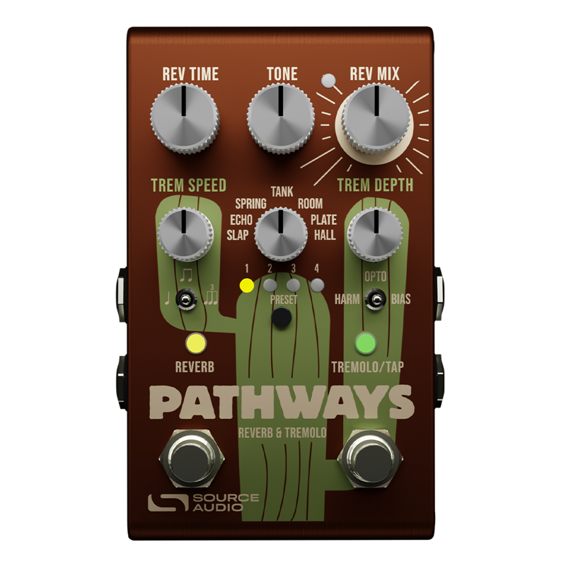 Source Audio Pathways Reverb and Tremolo Effects Pedal