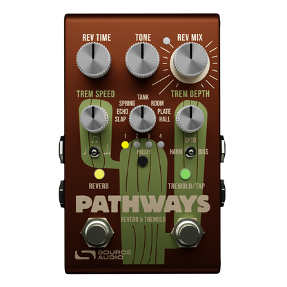 Source Audio Pathways Reverb and Tremolo Effects Pedal