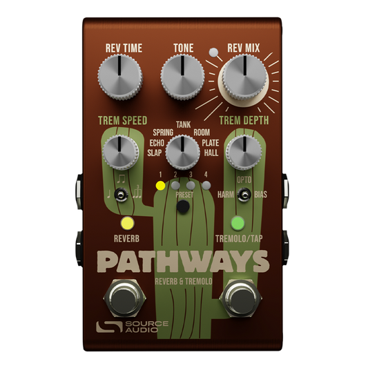 Source Audio Pathways Reverb and Tremolo Effects Pedal