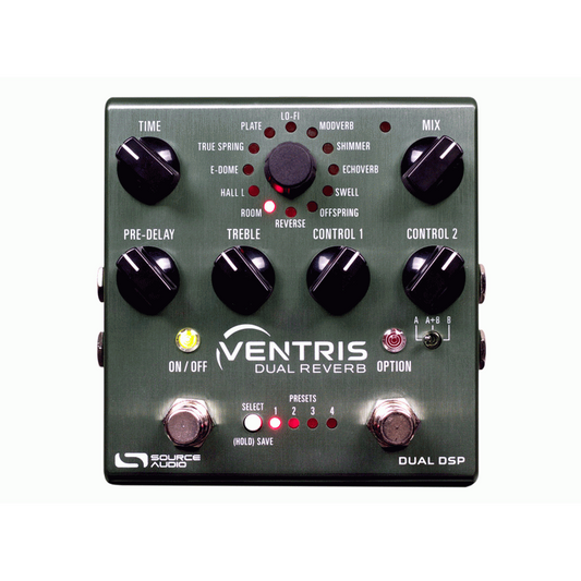 Source Audio One Series Ventris Dual Reverb with 14 Reverb Engines and Dual 56-Bit Signal Processors