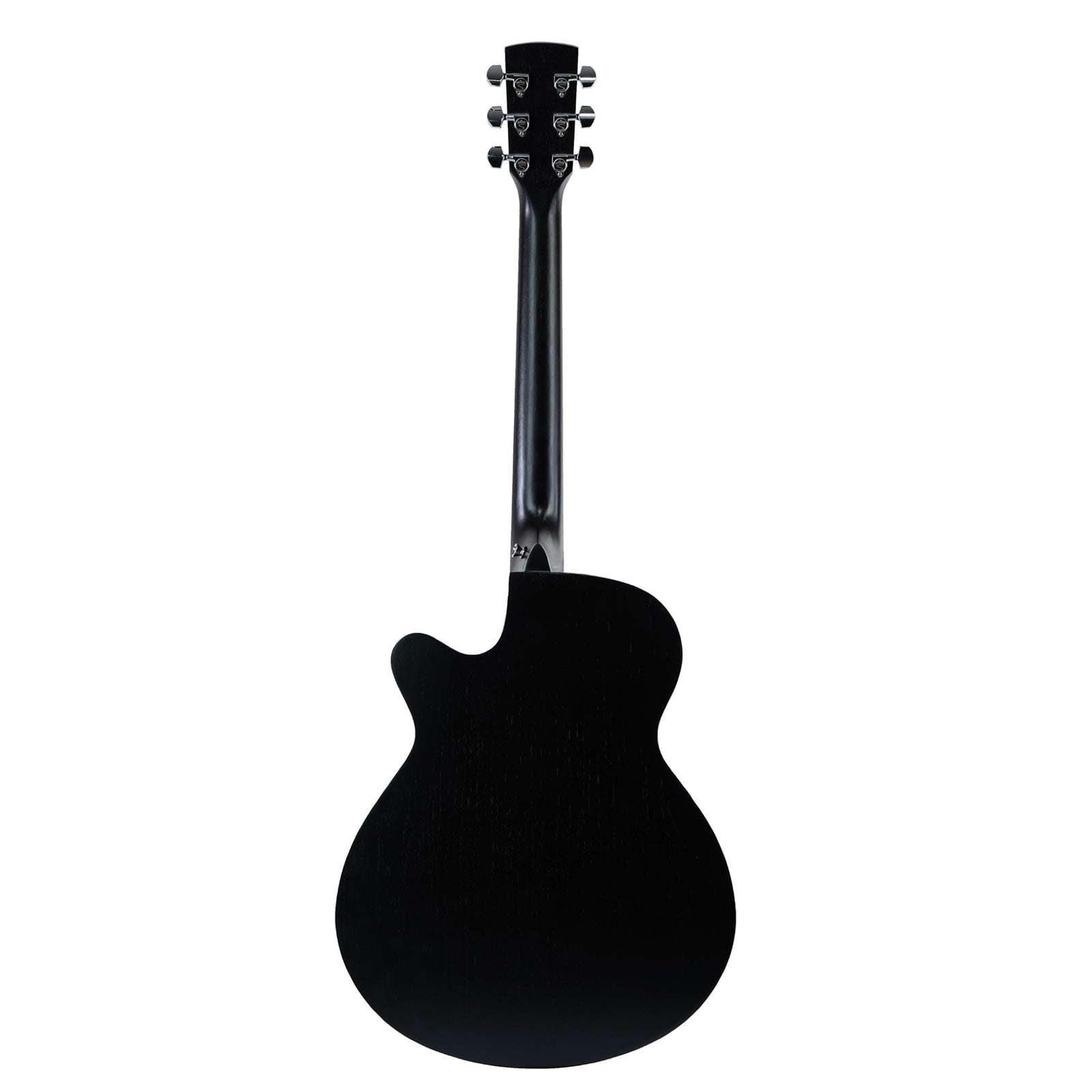 Saga 600 Series Spruce Top Folk Acoustic-Electric Cutaway Guitar Matte Black SA600CE-BK — view 2