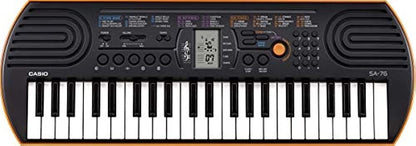 Casio SA76 44 Note Mini Keyboard with LCD Display, 8 Note Polyphony, 100 Tones, 50 Rhythms, 10 Songs, Lesson Settings, 5 Drum Pads