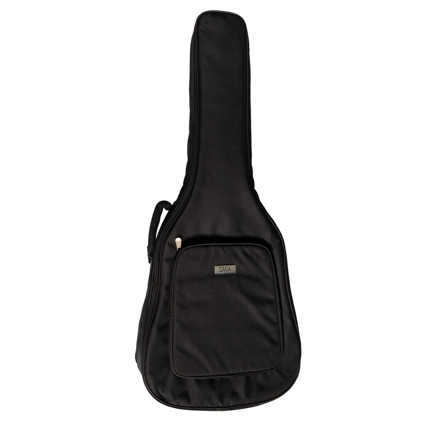 Saga SA800CE Solid Top Folk Cutaway Acoustic-Electric Guitar Natural with Fishman Pickup and Soft Case — view 3