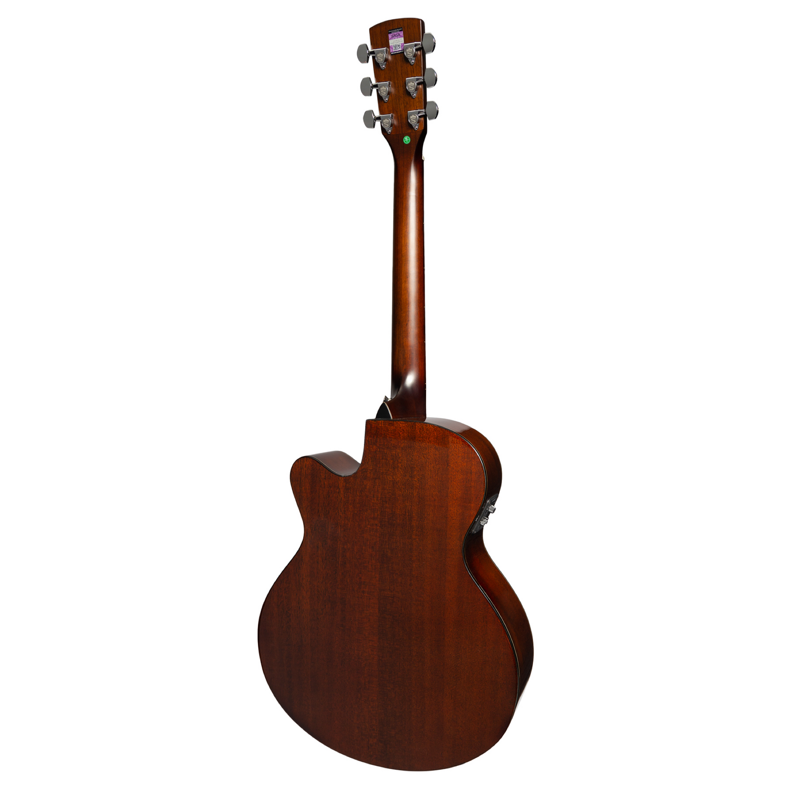 Saga SA830 Solid Top Acoustic-Electric Guitar with Fishman Presys II Pickup System and Gig Bag, Right-Handed, Gloss Finish — view 2