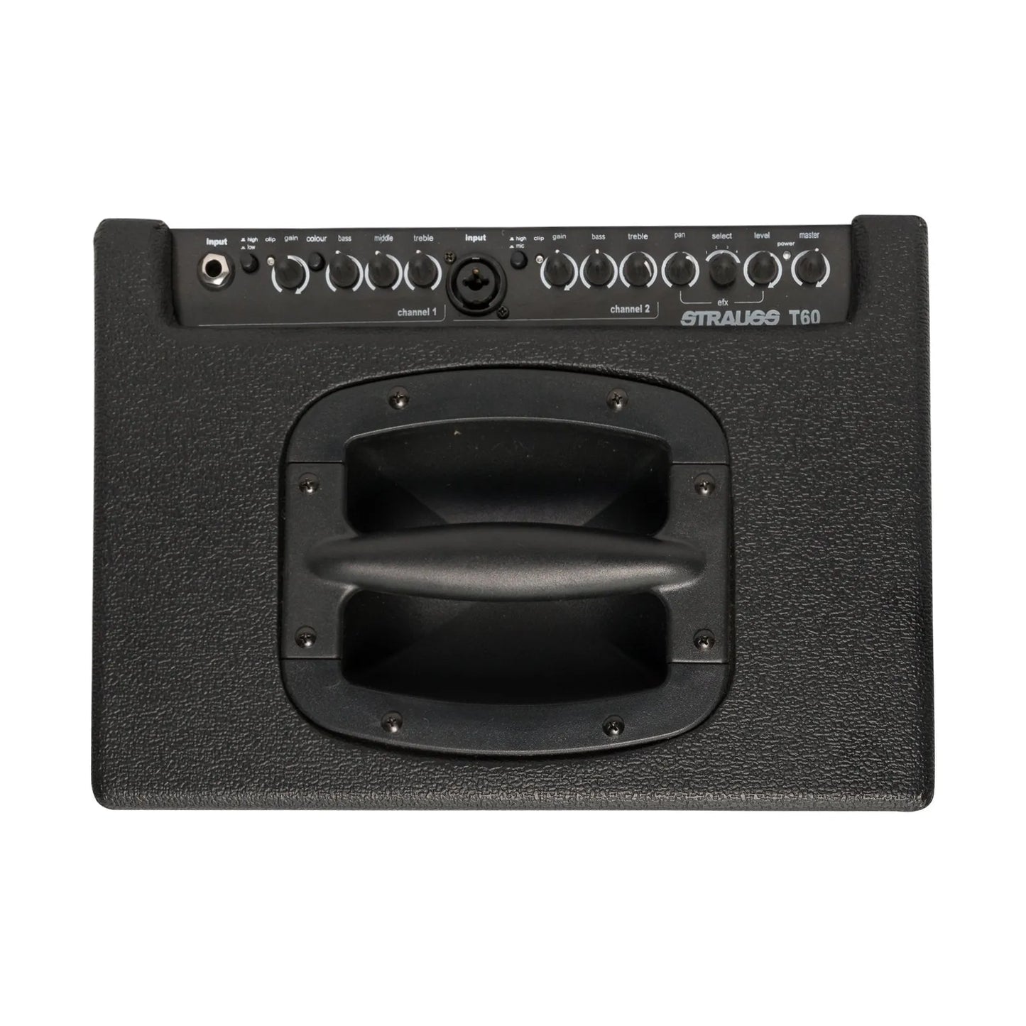 Strauss 60 Watt Acoustic Guitar Combo Amplifier with Effects, Dual Channel, Solid State, XLR/1/4” Inputs, Digital Effects, Compact Design — view 2
