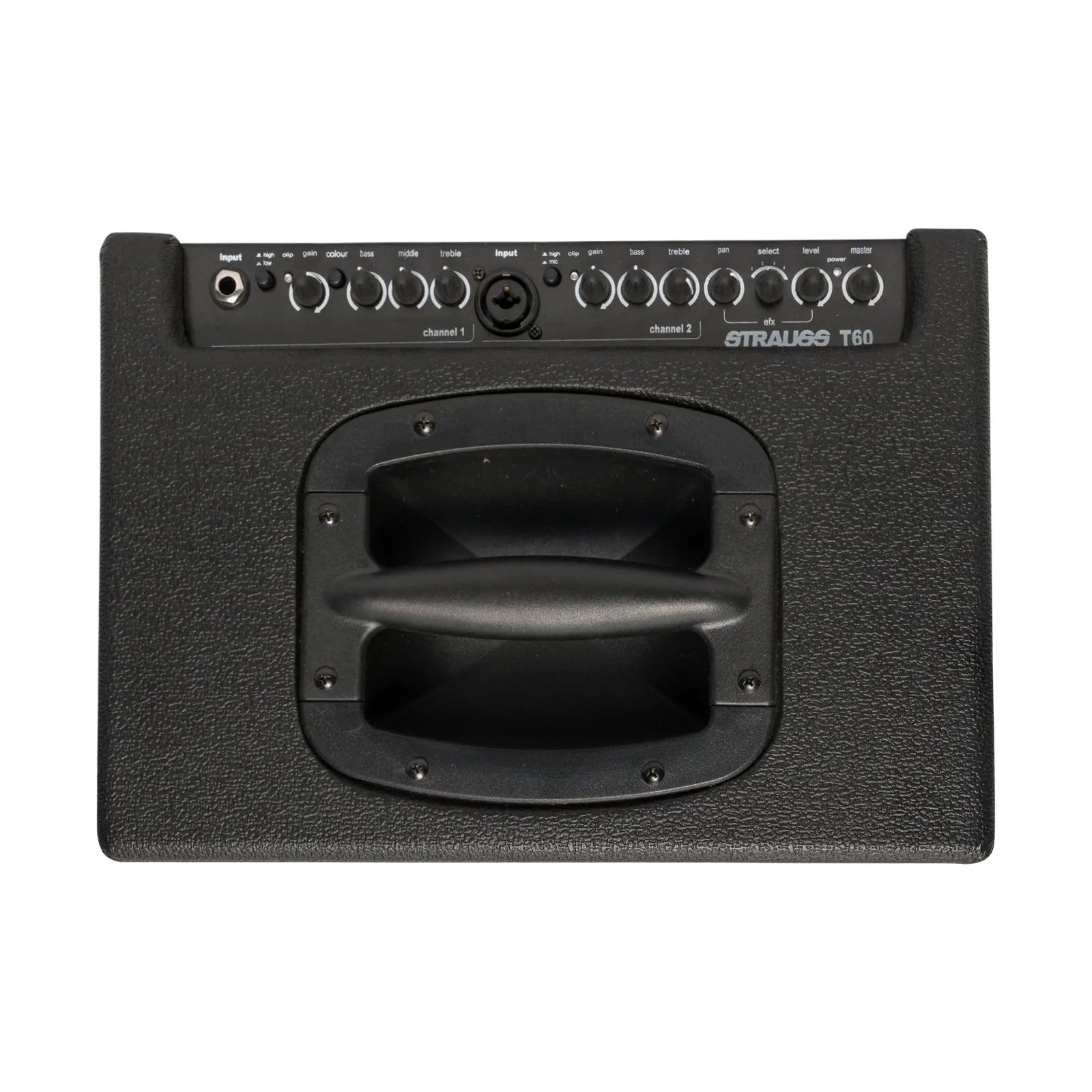Strauss 60 Watt Acoustic Guitar Combo Amplifier with Effects, Dual Channel, Solid State, XLR/1/4” Inputs, Digital Effects, Compact Design — view 2