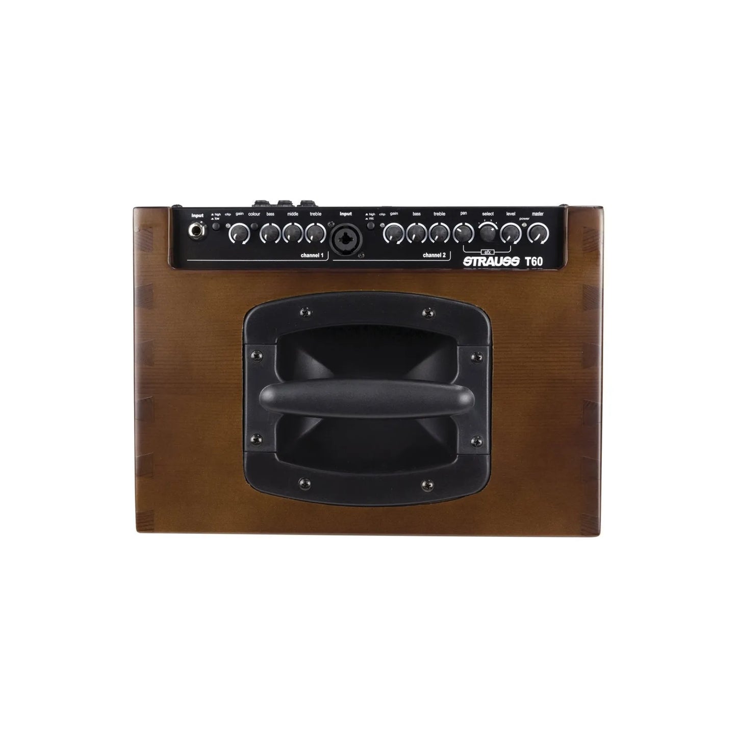 Strauss SAA-T60 60 Watt Acoustic Guitar Combo Amplifier with Effects - Walnut — view 2