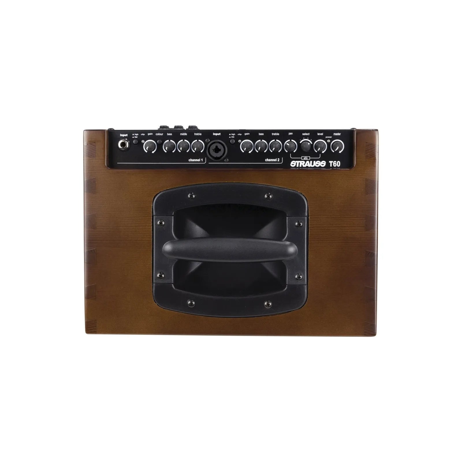 Strauss SAA-T60 60 Watt Acoustic Guitar Combo Amplifier with Effects - Walnut — view 2