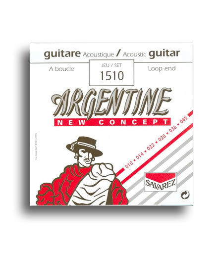 Savarez 1510 Argentine Gypsy Jazz Loop End Guitar String Set Extra Light Gauge 10-45