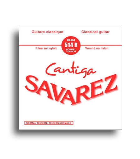 Savarez 514R Cantiga Normal Tension Single Classical Guitar String D-4th 0.030" Gauge