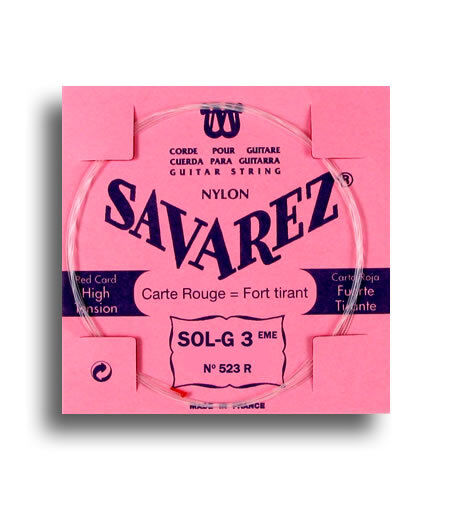 Savarez 523R High Tension G-3rd Single Classical Guitar String .0402 Gauge