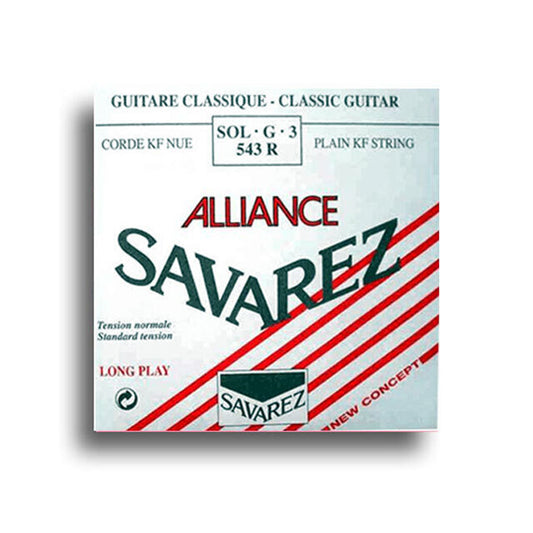 Savarez 543R Alliance Plain KF Standard Tension G-3rd Single Classical Guitar String
