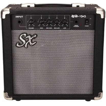 SX JB Bass Guitar Kit with Amplifier, Tuner, Gig Bag, Strap, Picks, Lead, and Online Lessons - 3 Tone Sunburst — view 3