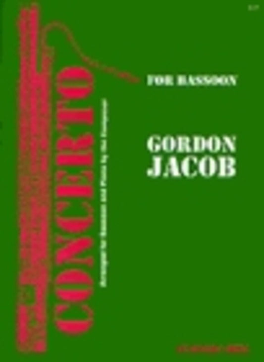 Jacob - Concerto Bassoon/Piano (Softcover Book)