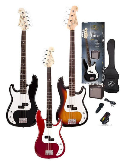 SX Full Size Bass Guitar and Amplifier Kit Black with Accessories — view 6