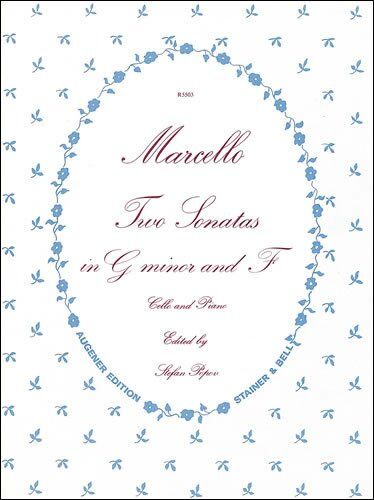 Sonatas 2 F and G Minor for Cello and Piano by Benedetto Marcello, Stainer & Bell, 1 Page