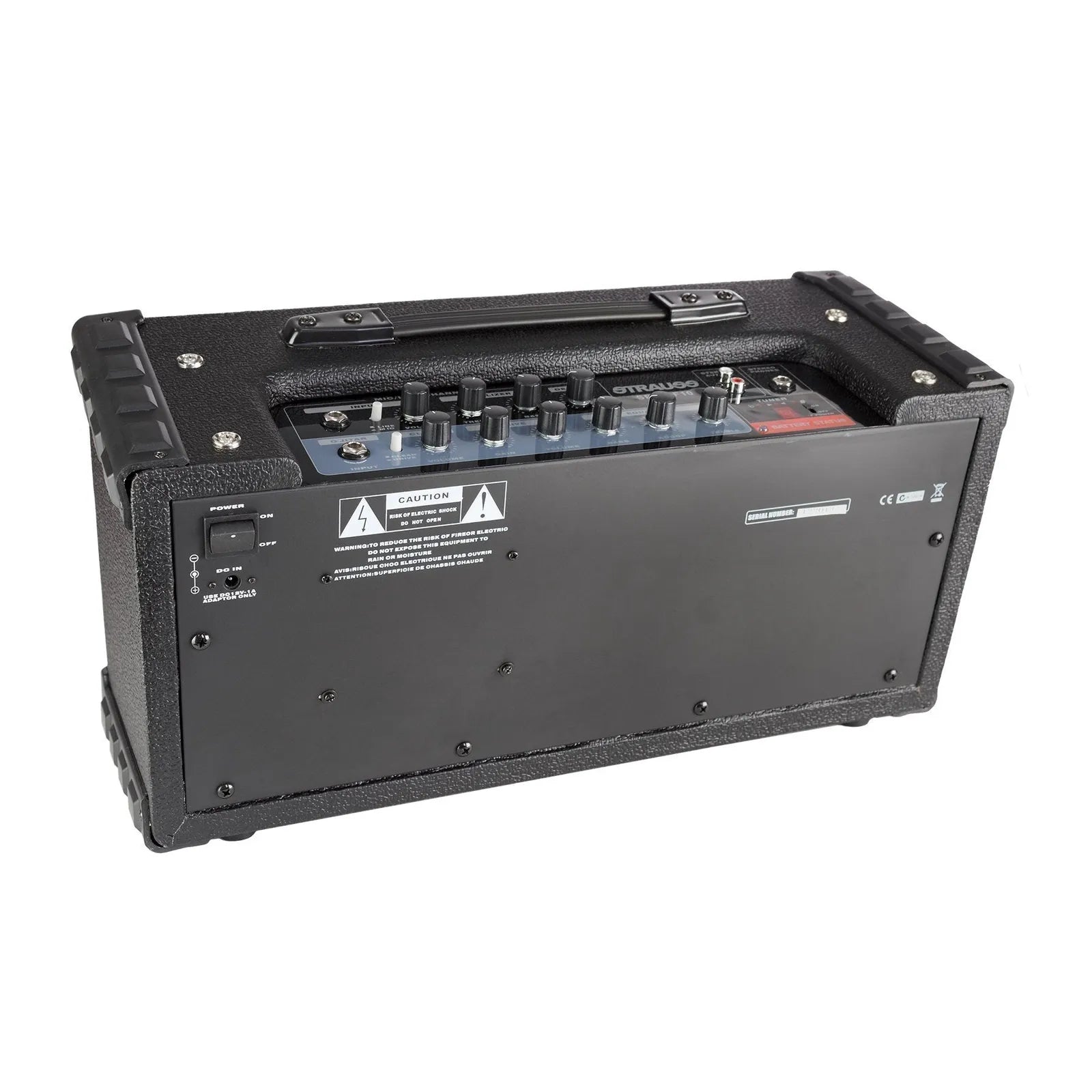 Strauss SBSK-F10 'Busker' 20W Solid State Rechargeable Dual Channel Amplifier - Black — view 4