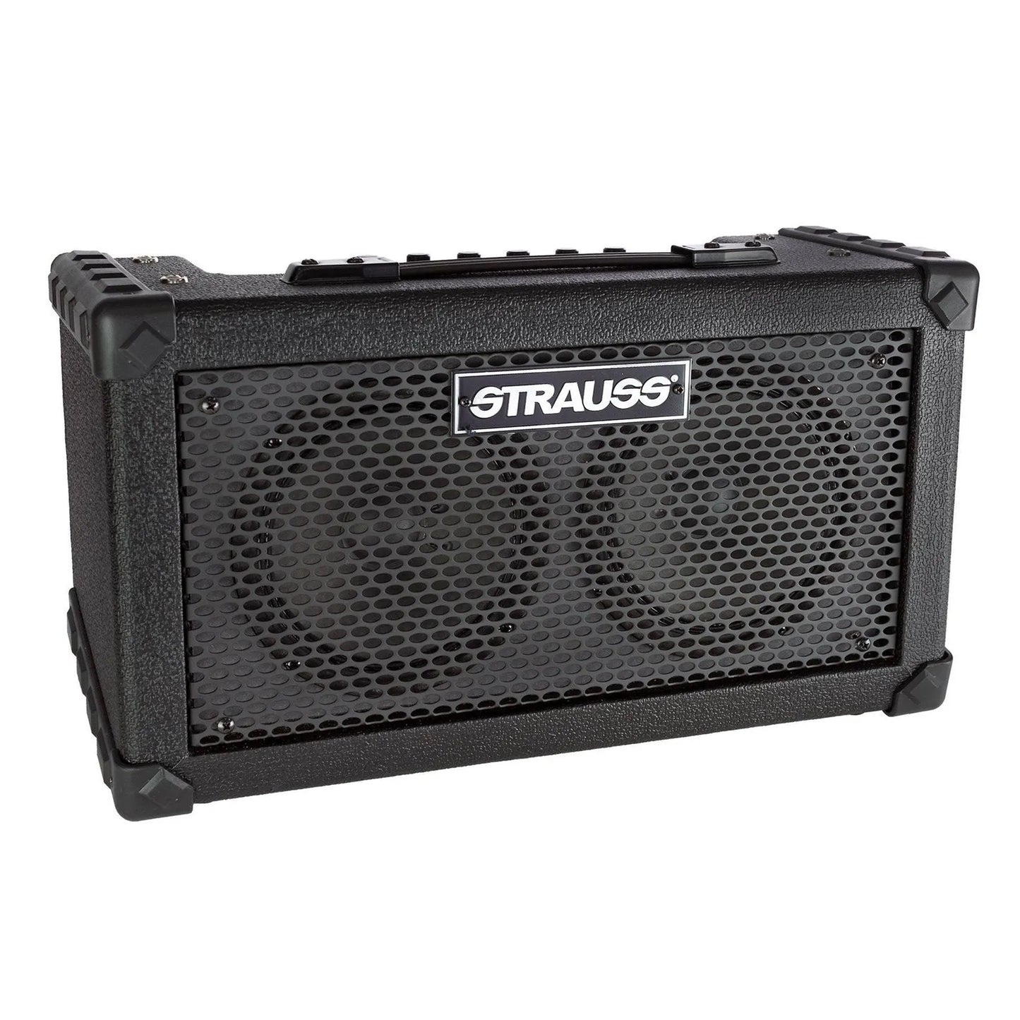 Strauss SBSK-F10 'Busker' 20W Solid State Rechargeable Dual Channel Amplifier - Black