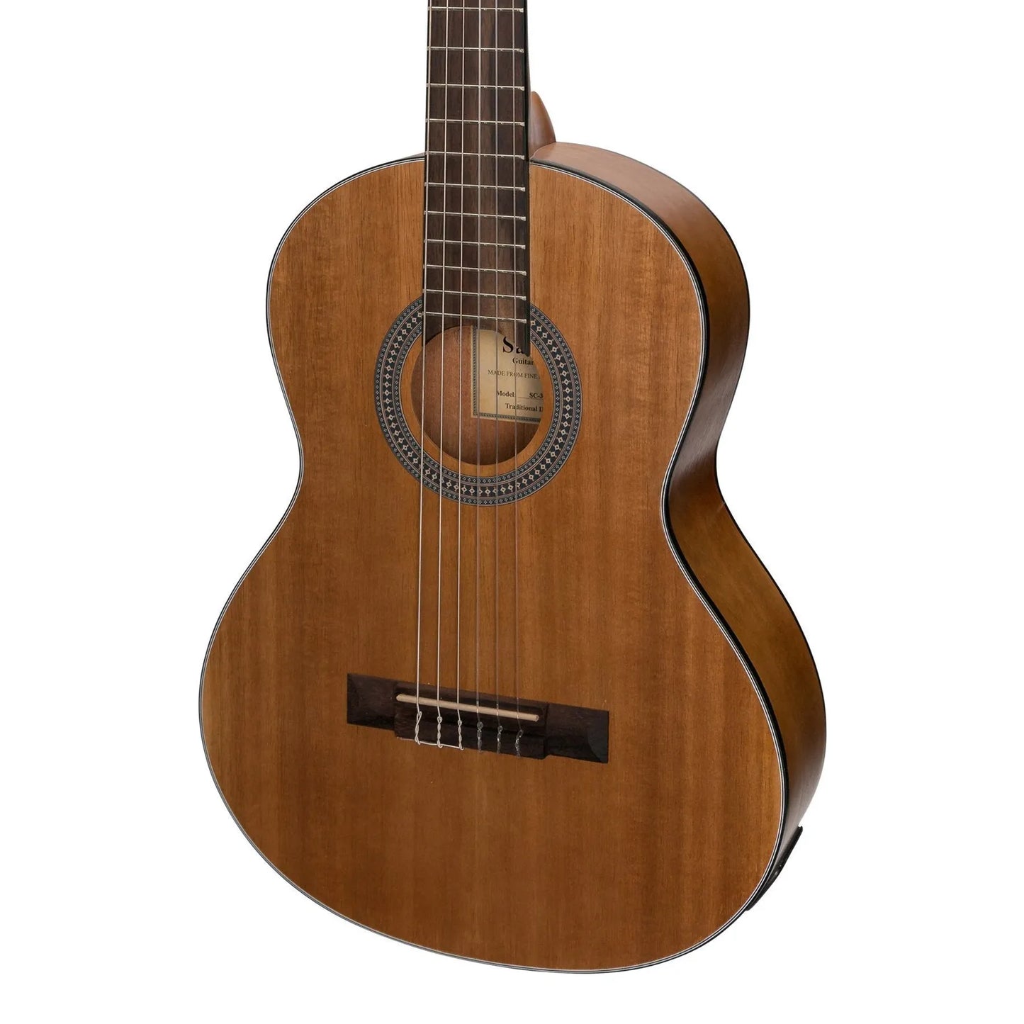 Sanchez SC-36ET-ACA 3/4 Student Acoustic-Electric Classical Guitar with Pickup - Natural Acacia — view 4