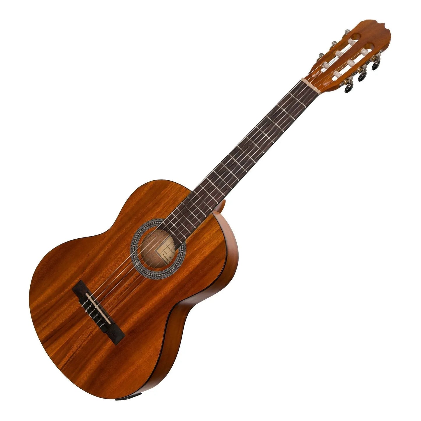 Sanchez SC-36ET-KOA 3/4 Student Acoustic-Electric Classical Guitar with Pickup, Natural Finish, Nylon Strings, Adjustable Truss Rod — view 3