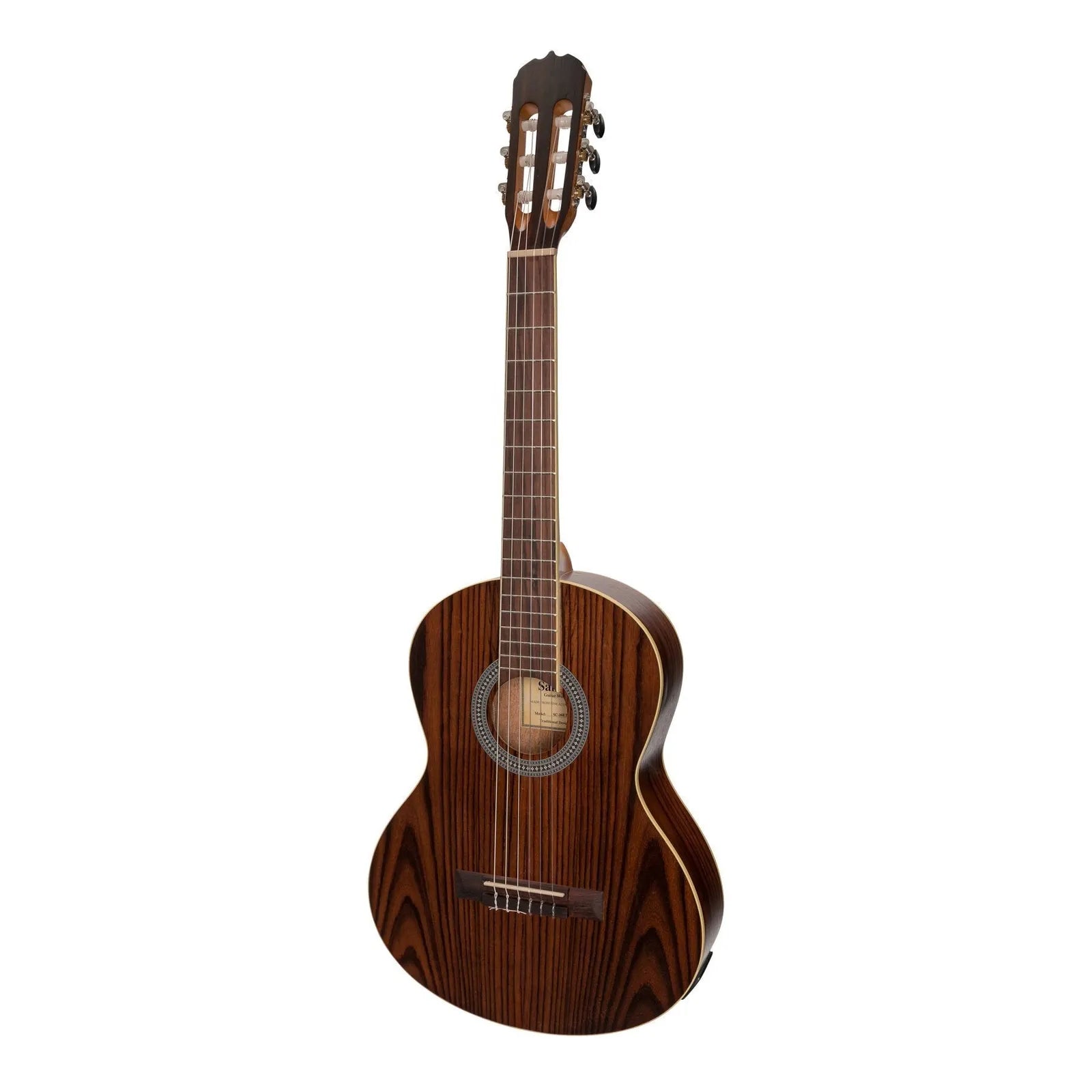 Sanchez SC-36ET-RWD 3/4 Student Acoustic-Electric Classical Guitar with Pickup, Rosewood