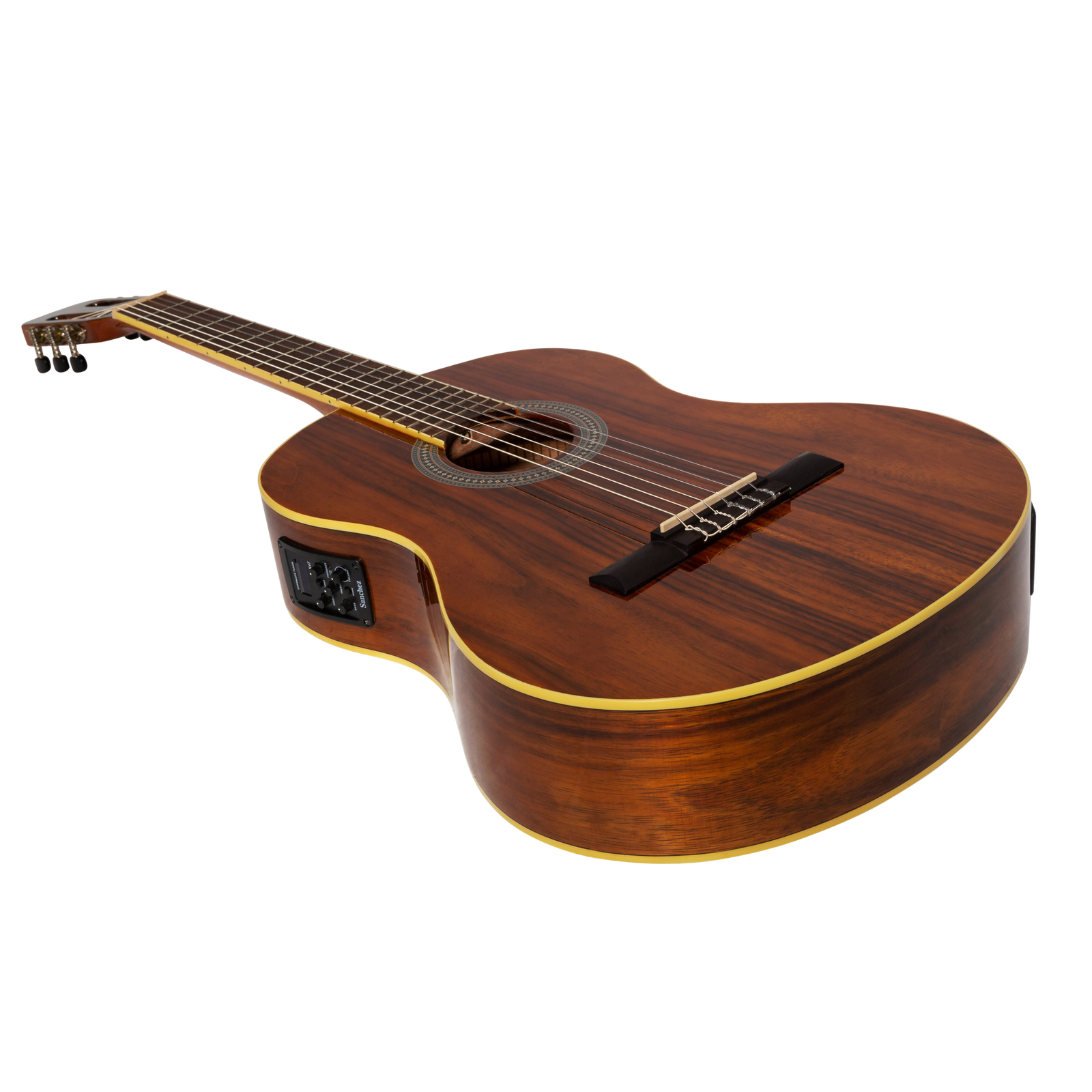 Sanchez SC-39ETG-RWD Full Size Student Classical Acoustic Electric Guitar Rosewood Natural Finish — view 3
