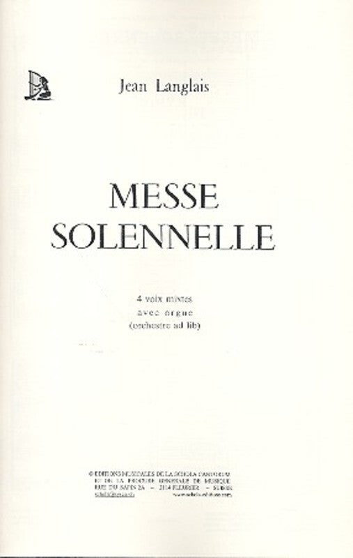 Messe Solennelle SATB Choral Score