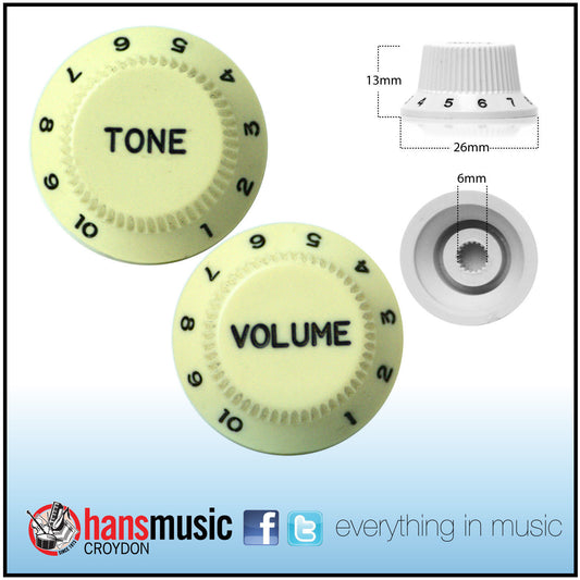 Strat Style Control Volume & Tone Knobs Electric Guitar - Japanese Mint Green