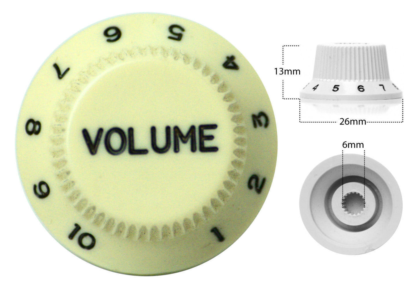 Strat Style Control Volume Knob For Electric Guitar Japanese Mint Green